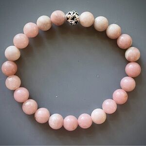 Pink Opal Handcrafted Bead Bracelet